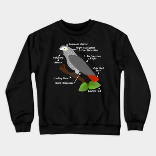 Anatomy of an African Grey Parrot Crewneck Sweatshirt